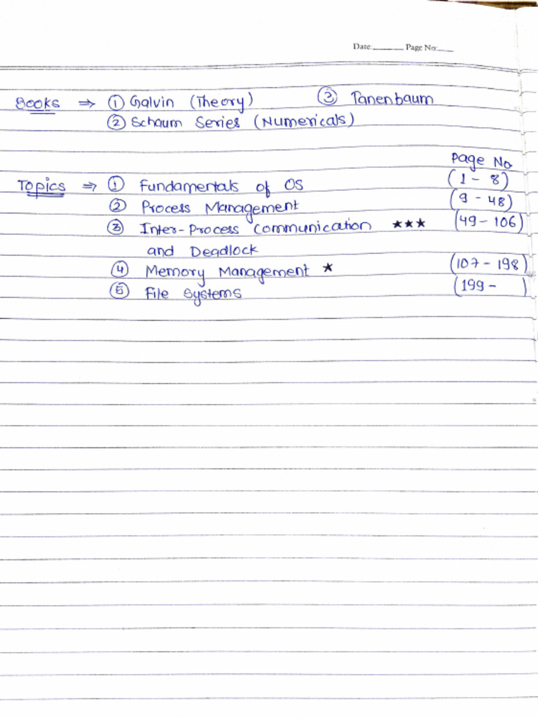 Os Notes | PDF