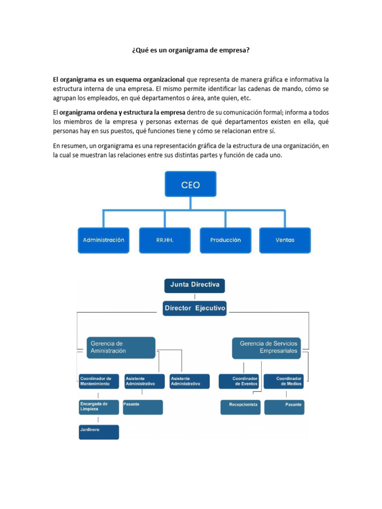 Organigrama | PDF | Crecimiento personal y profesional | Ciencia y ...