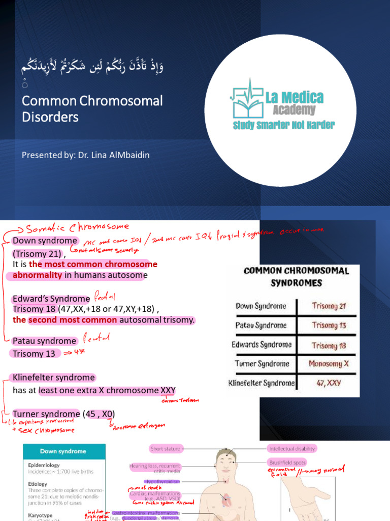 Common Chromosomal Disorders | PDF | Infertility | Medical Specialties