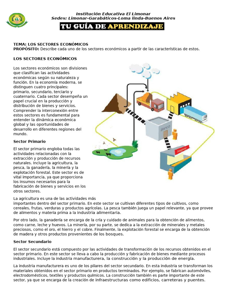 Sectores Económicos: Clasificación y Funciones | PDF | Agricultura ...