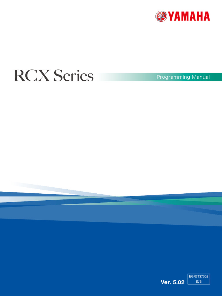 RCX Series: EGR7137502 E76 | PDF | Variable (Computer Science ...