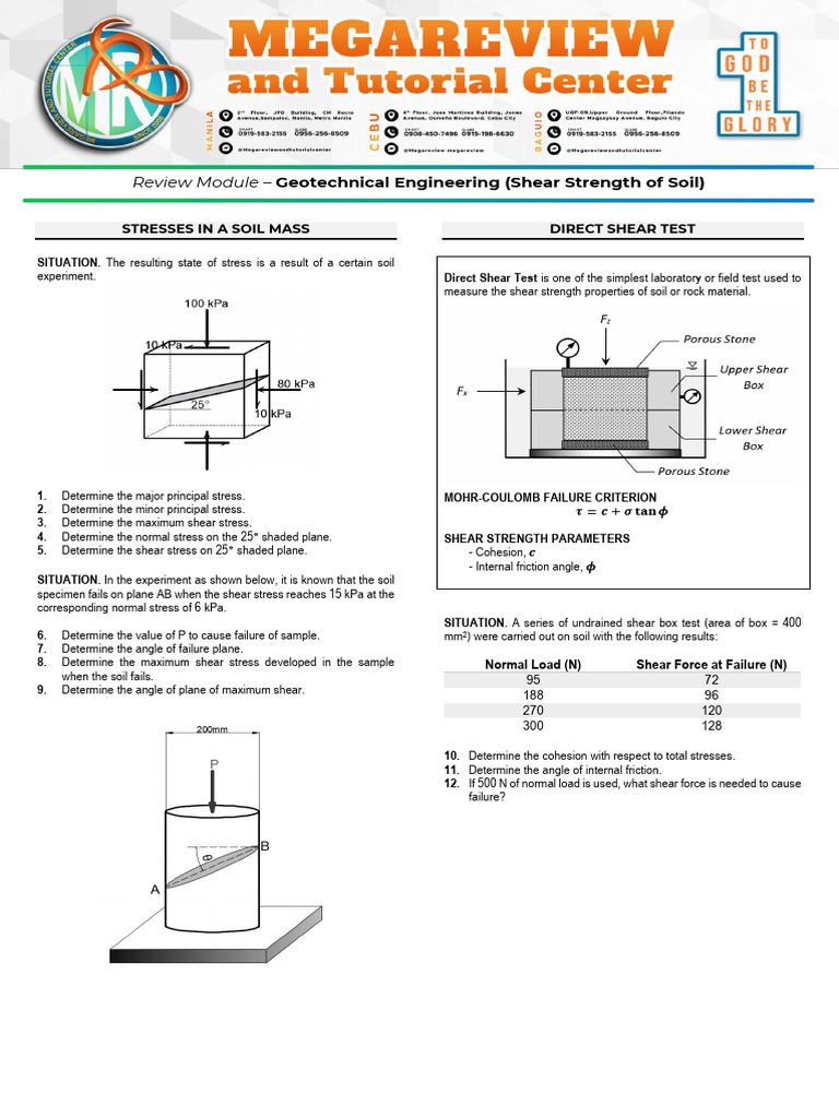 Shear Strength Analysis in Soil Testing | PDF | Soil Science | Soil