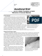 Educational Brief: Using Space For A Better Foundation On Earth Mechanics of Granular Materials