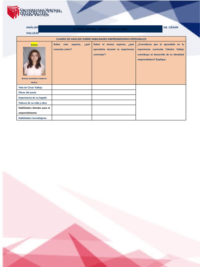 Cuadro de an lisis y propuesta del portafolio wix s 14 1 1 de pdf