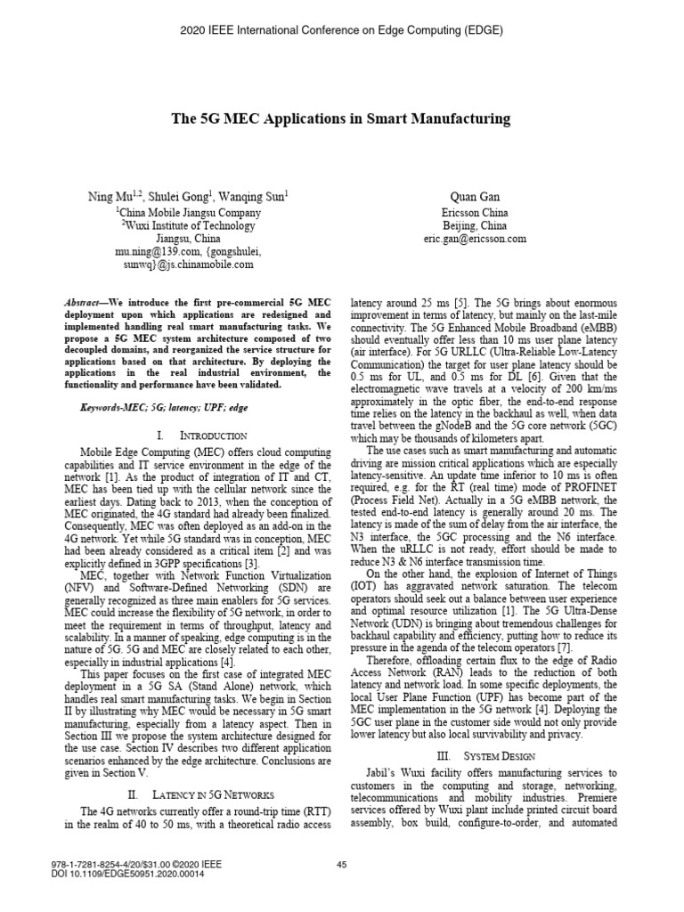 5G MEC App | PDF | Computer Network | Wi Fi