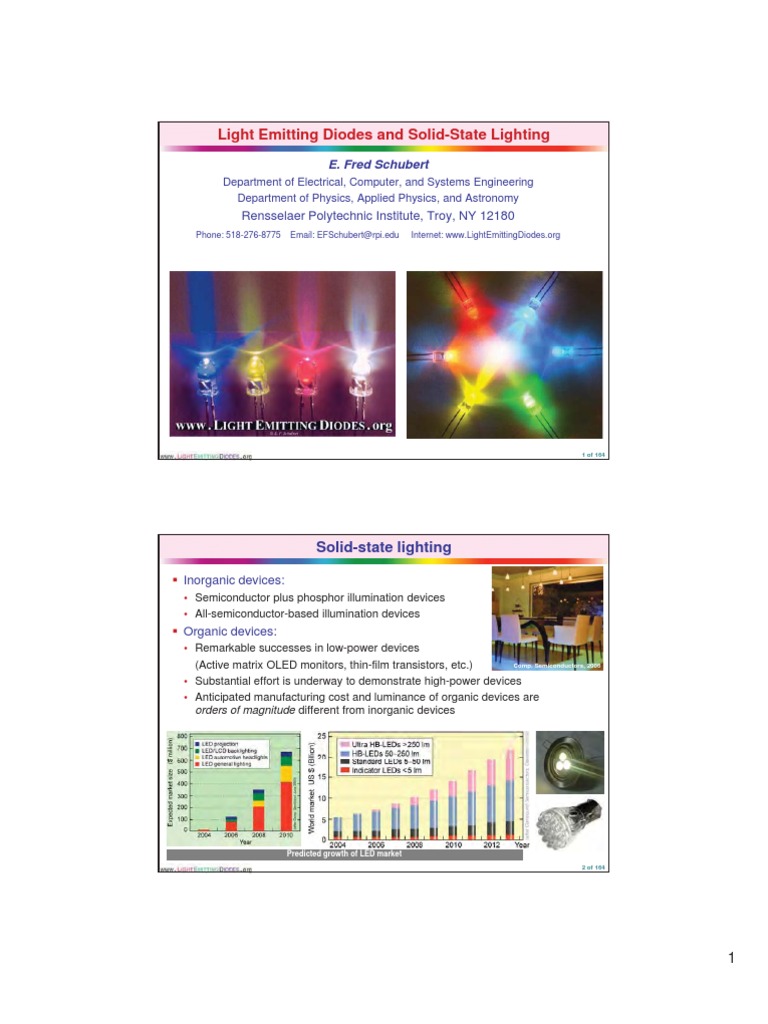 LED and OLED Technologies Overview | PDF | Light Emitting Diode | Color