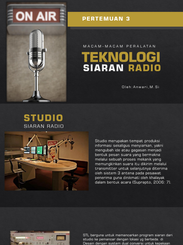 Peralatan Siaran Radio dan Audio Mixer | PDF