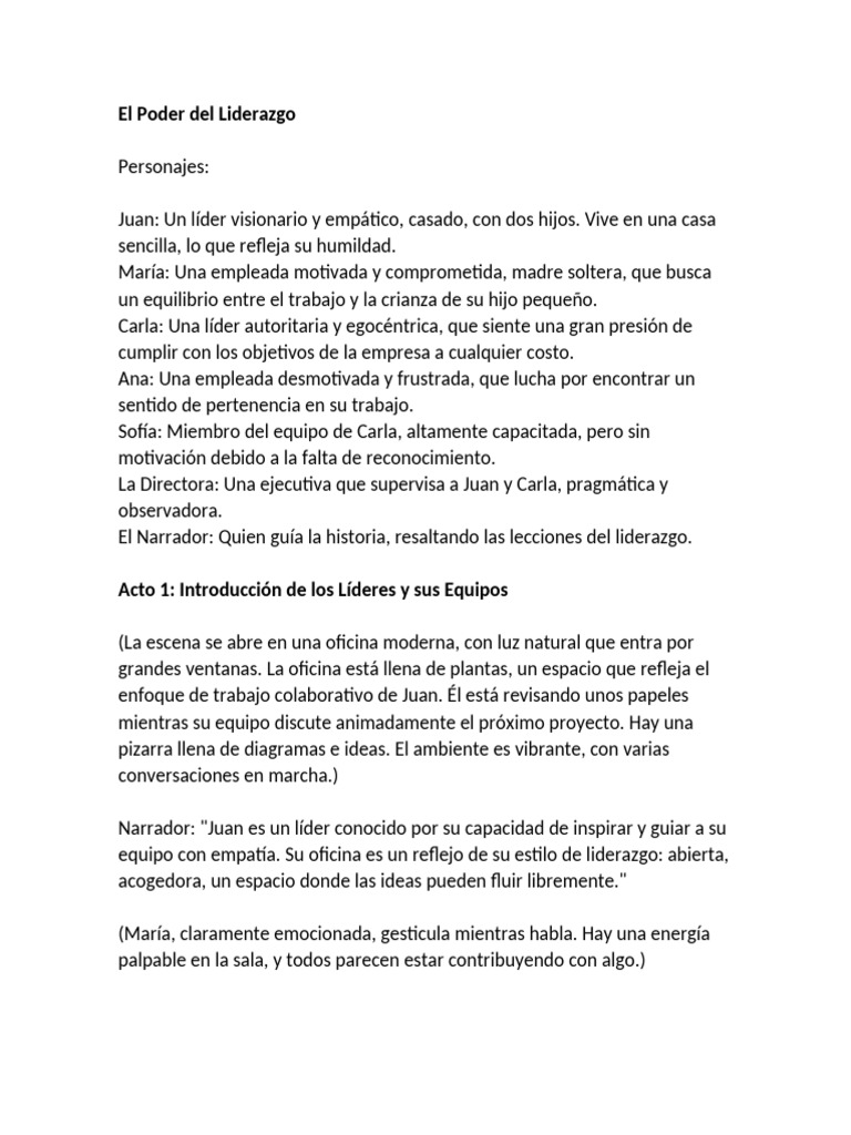 El Poder Del Liderazgo | PDF | Liderazgo | Experiencia