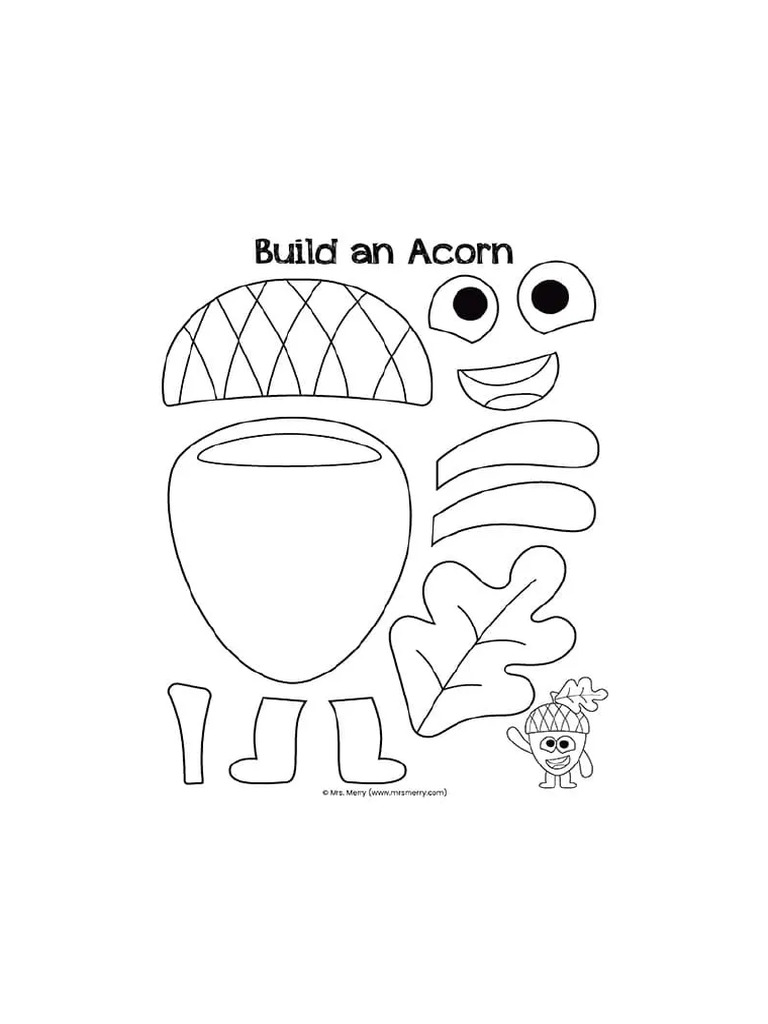 Make Your Own Acorn Preschoolers - JPG | PDF