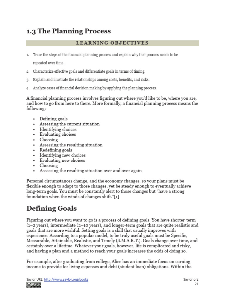 Steps in Personal Financial Planning | PDF | Expense | Risk