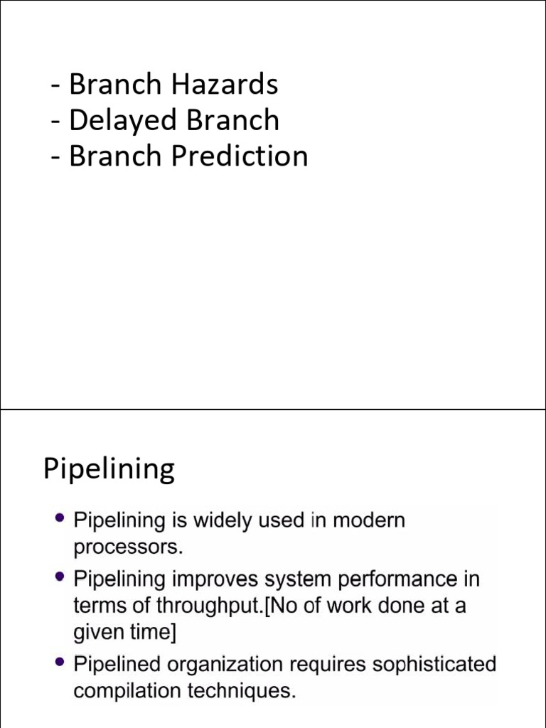 06_Branch prediction Logic notes upload | PDF | Central Processing Unit ...