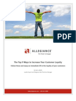 Allegiance Top 9 Ways To Increase Customer Loyalty