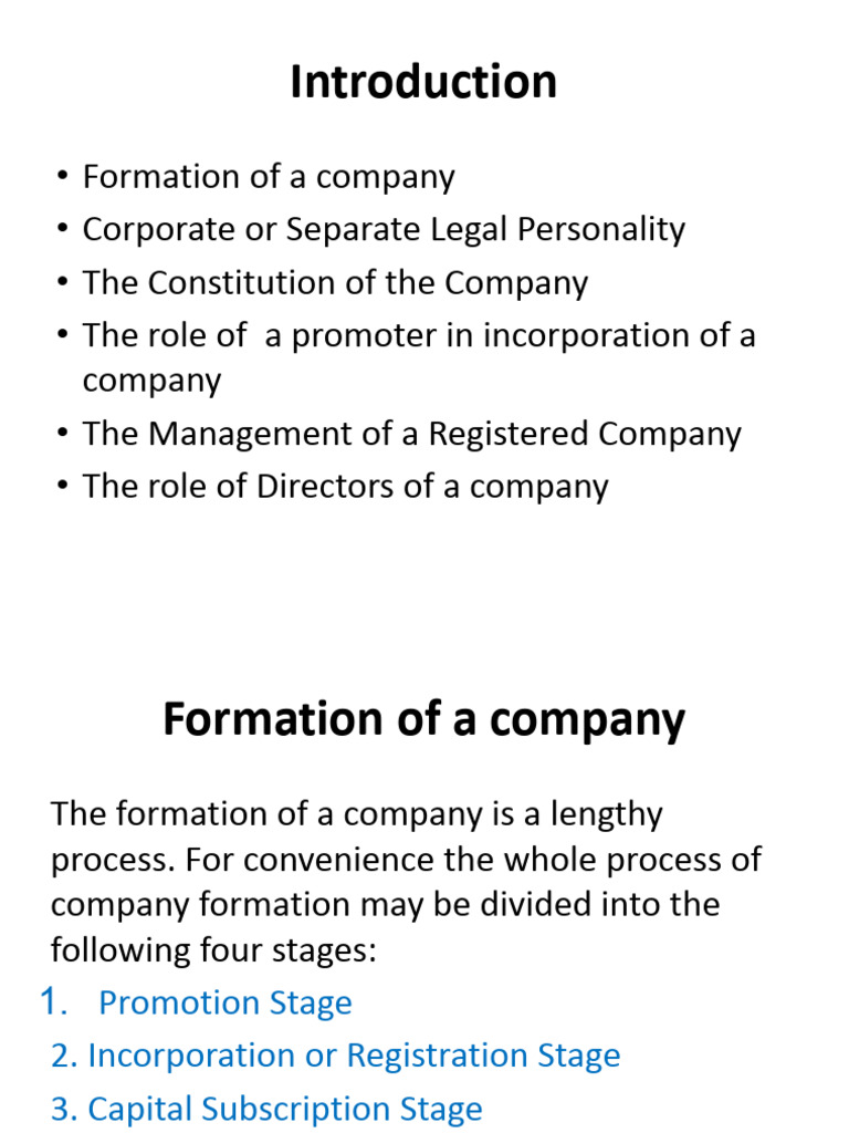 Formation of A Company | PDF | Prospectus (Finance) | Articles Of ...
