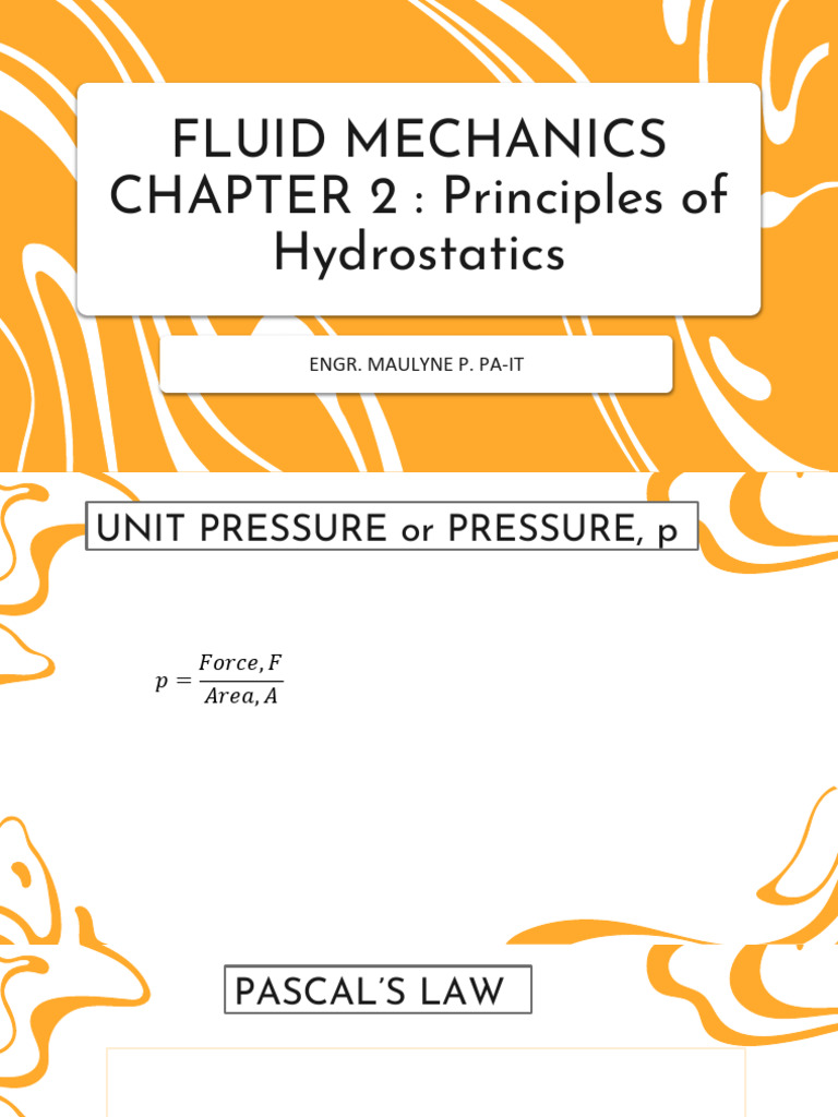 Hydrostatics Principles and Applications | PDF | Pressure Measurement ...