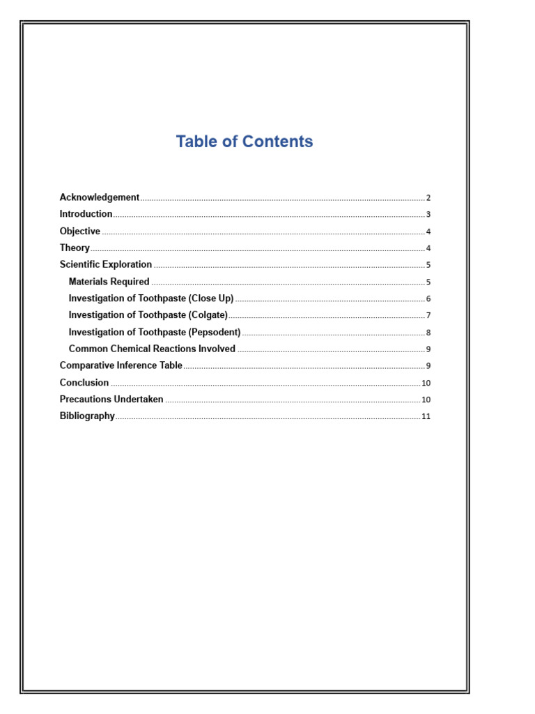 Toothpaste Chemical Analysis Project | PDF | Precipitation (Chemistry ...