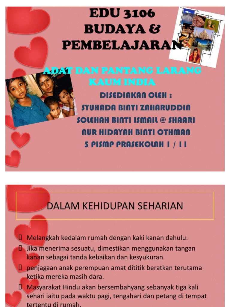 pantang larang kaum india