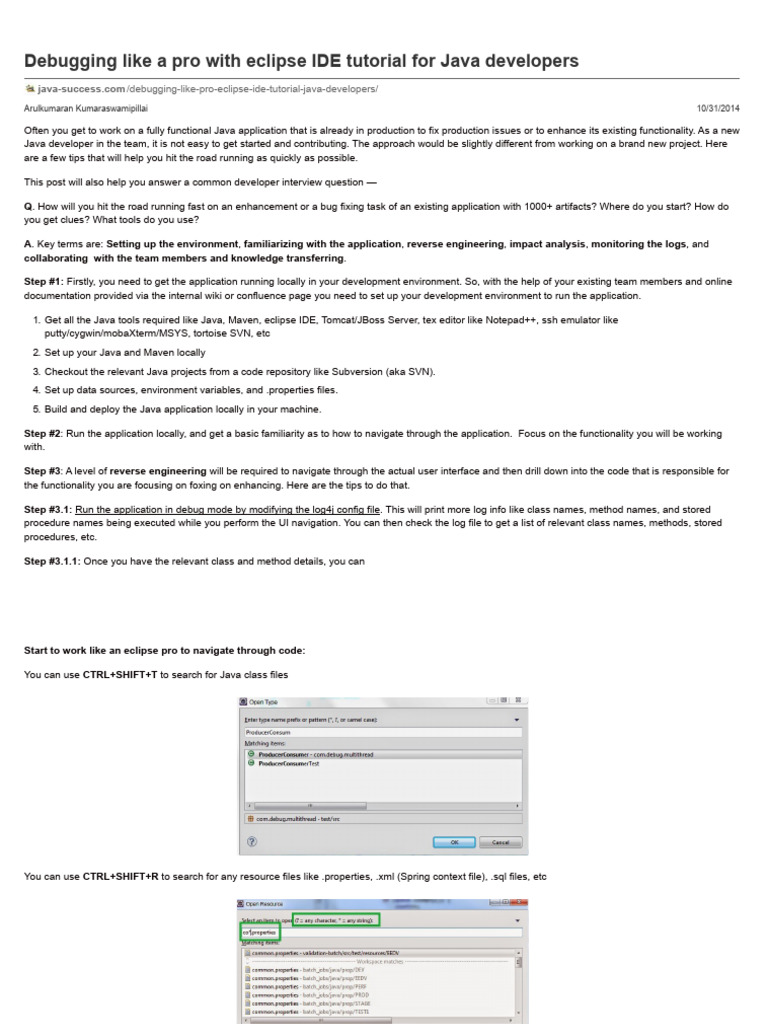 Debugging Like A Pro With Eclipse IDE Tutorial For Java Developers ...