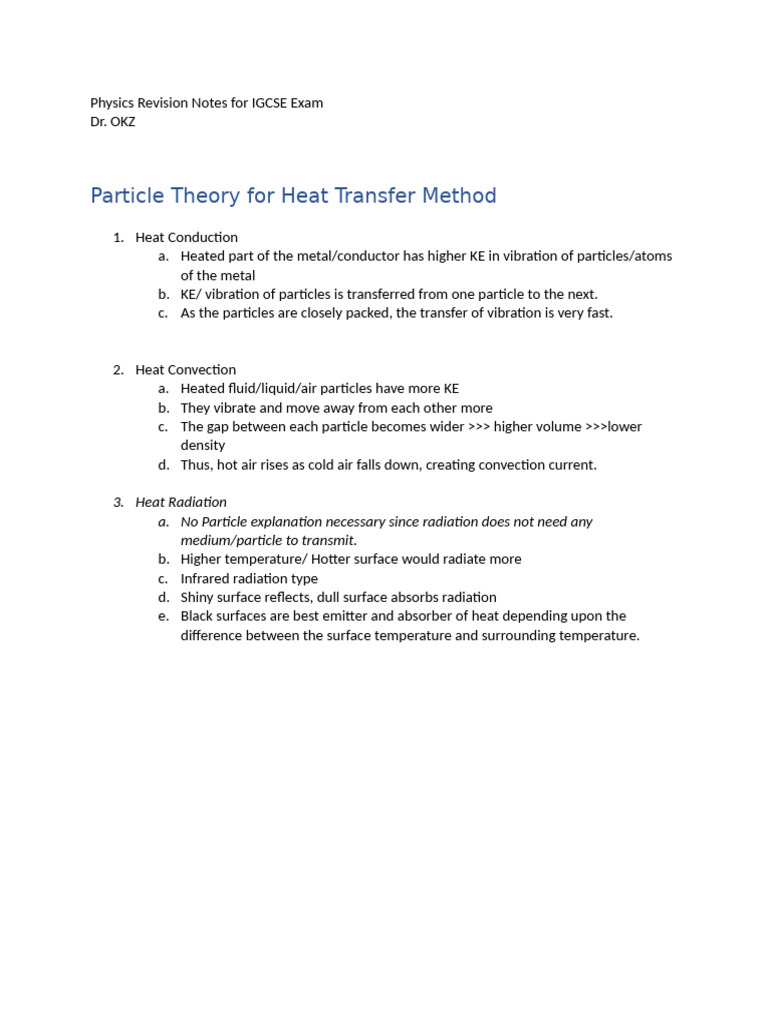 Physics Revision Notes For IGCSE Exam | PDF | Science & Mathematics