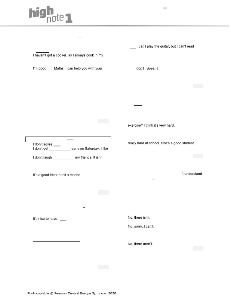 HighNote1 U1-2 Cumulative Test A | PDF | Language Arts & Discipline