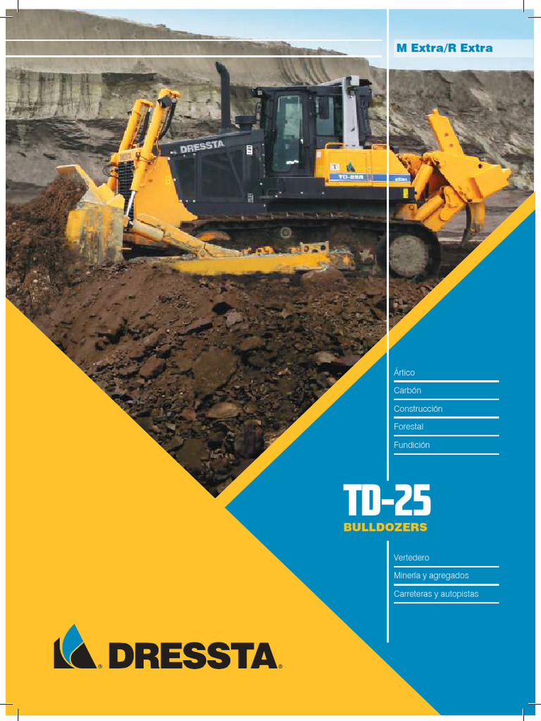 Bulldozer TD-25 de Dressta: Potencia y Durabilidad | PDF | Engranaje | Eje