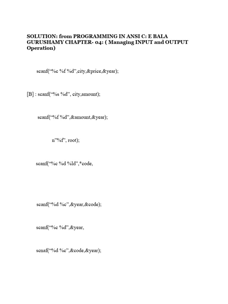 C Input/Output Operations and Errors | PDF | Computer Programming ...
