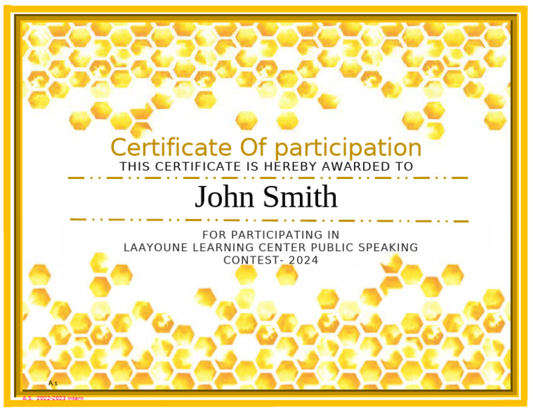 Public Speaking Contest Certificate | PDF