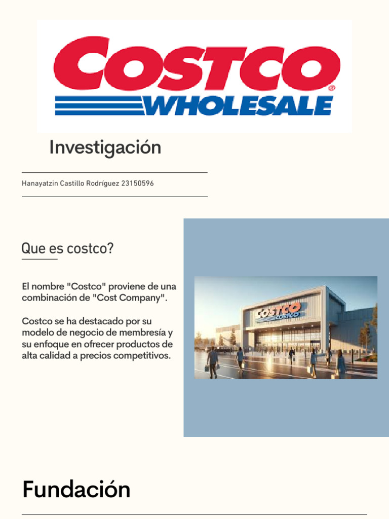 Misión y visión de Costco | PDF | Negocios | Finanzas y dinero