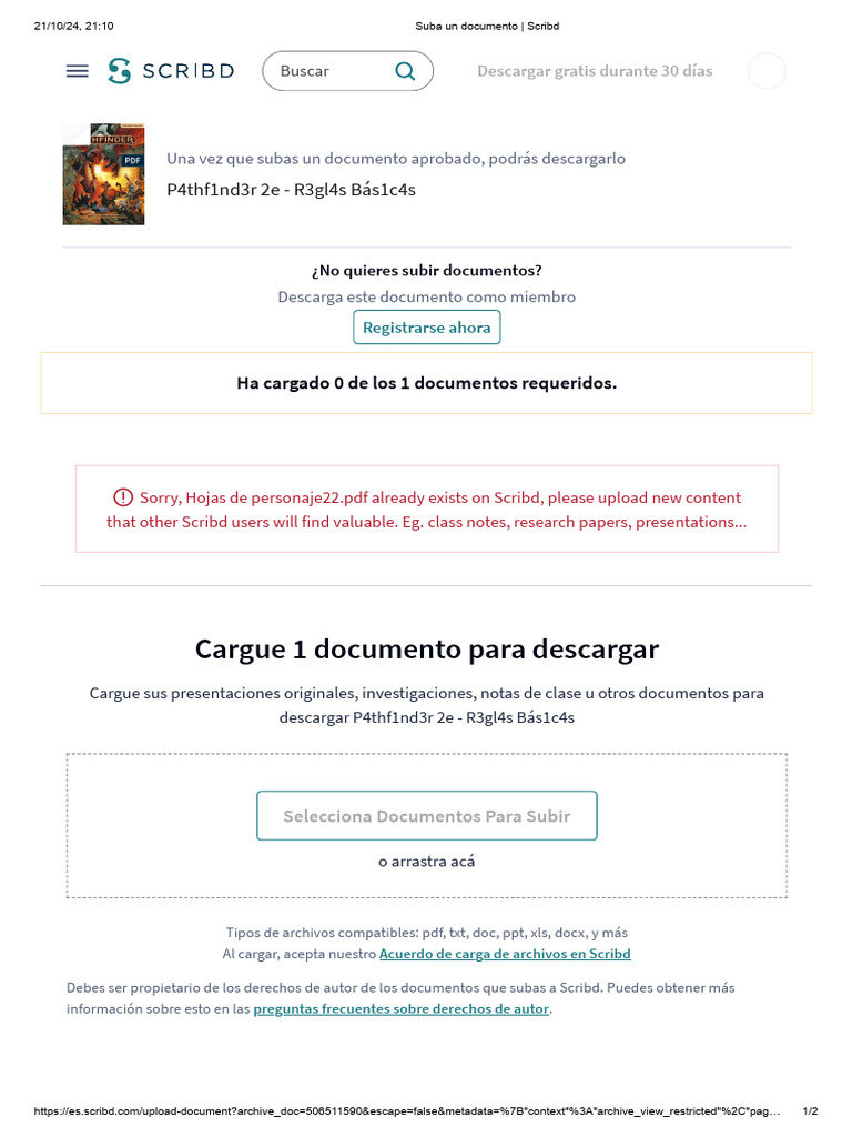 Suba Un Documento - Scribd | PDF | Scribd