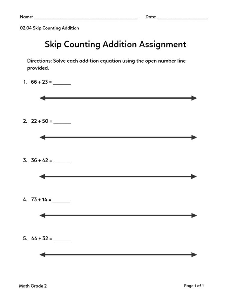 Math g2 2 4 6 1 skip counting addition assignment pdf
