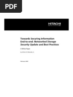 Towards Securing Information End-To-End: Networked Storage: Security Update and Best Practices