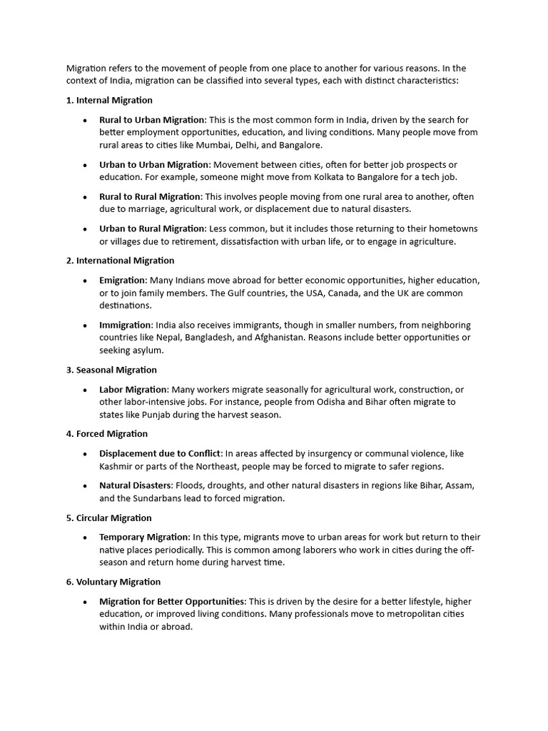 Migration | PDF | Human Migration | Refugee