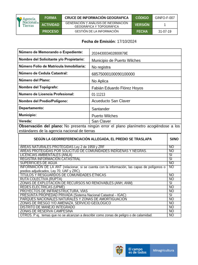 Análisis Geográfico del Acueducto San Claver | PDF | Ciencias de la Tierra