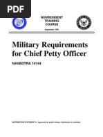 US Navy Course NAVEDTRA 14144 - Military Requirements For Chief Petty Officer