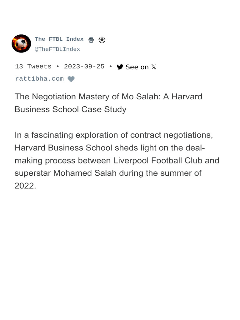 The Negotiation Mastery Of Thread By Theftblindex Sep 25 23 From