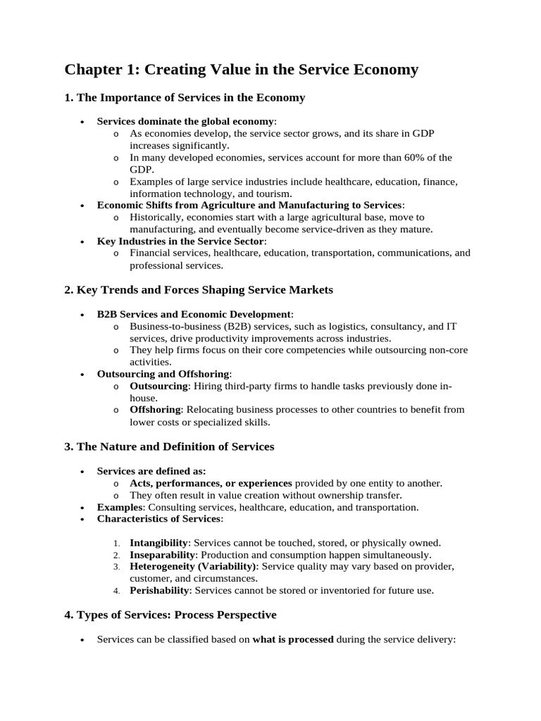 Value Creation in the Service Economy | PDF | Marketing | Business Process