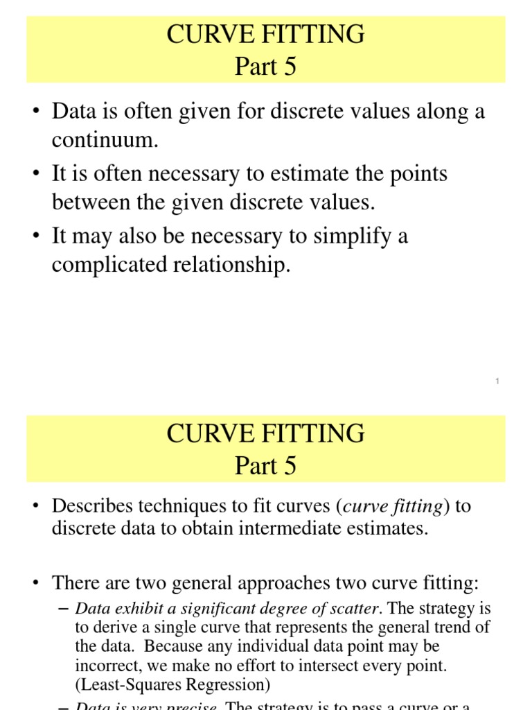 Curve Fitting Techniques Explained | PDF | Errors And Residuals ...