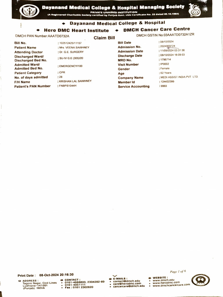 DMC Bill MA 2 | PDF