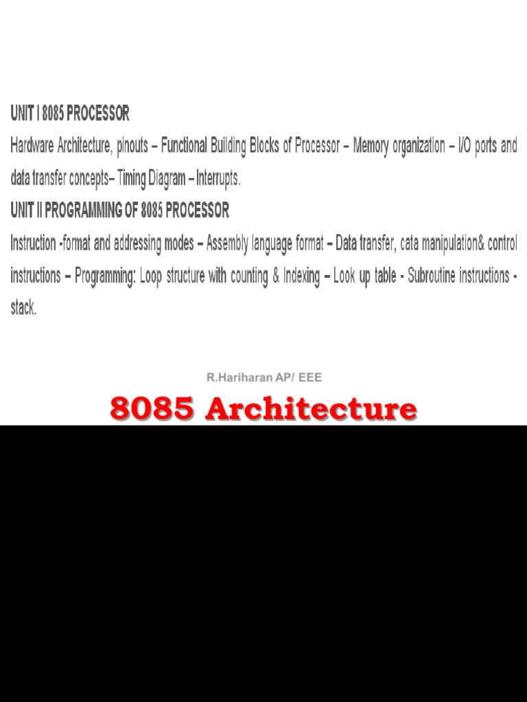 8085 Microprocessor Architecture Overview | PDF | Computer Science ...