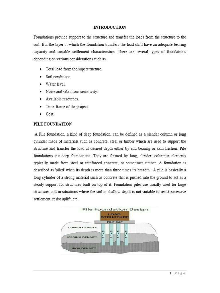Pile Foundation Overview and Applications | PDF | Deep Foundation ...