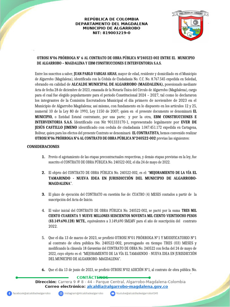 Prorroga 6 | PDF | Documentos legales | Ley común