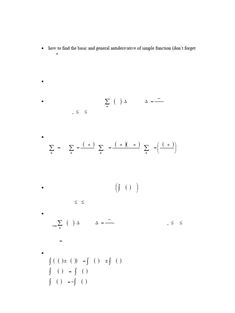Calculus II Test I Review Guide | PDF | Integral | Summation
