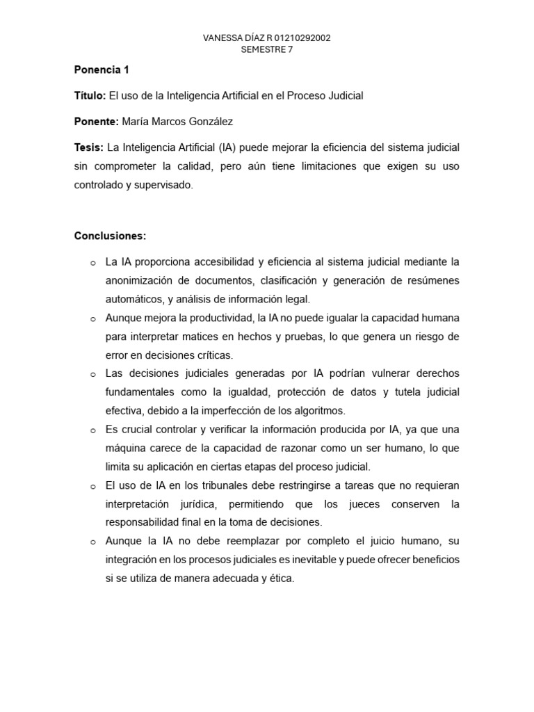 IA y su impacto en el sistema judicial | PDF | Inteligencia artificial ...