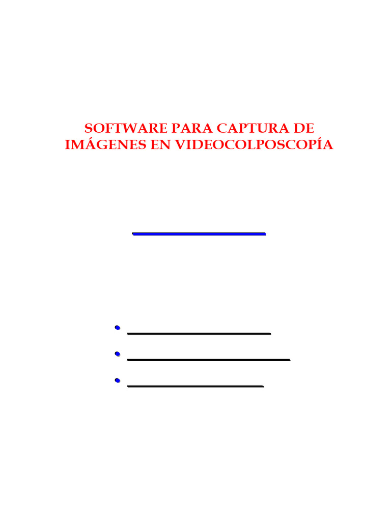 Software Videocolposcopía COLPO-CAP V 1.0 | PDF | Botón (Computación ...