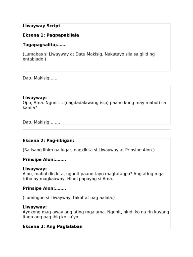 Liwayway Script | PDF