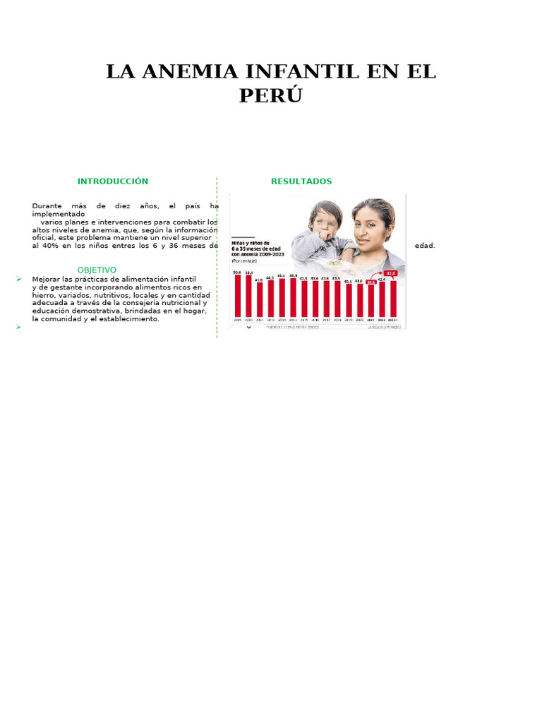 La Anemia Infantil en El Perú | PDF