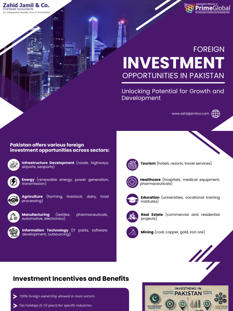 Foreign Investment Opportunies in Pakistan All Include | PDF | Karachi ...