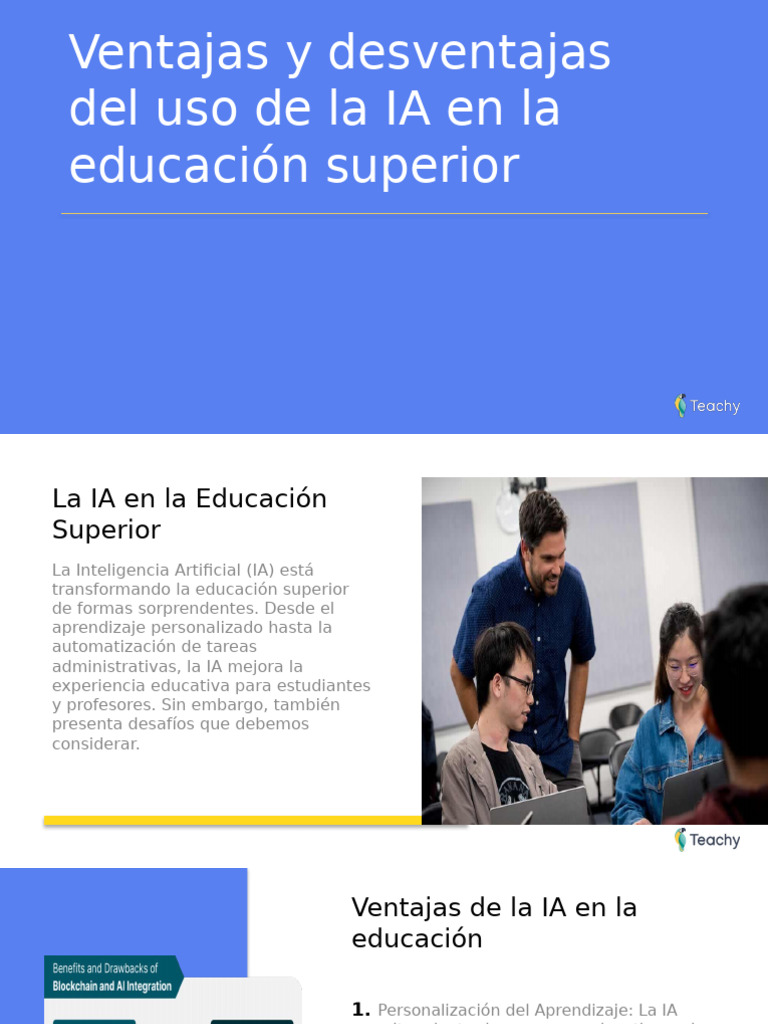 Ventajas y desventajas de la IA educativa | PDF | Inteligencia ...