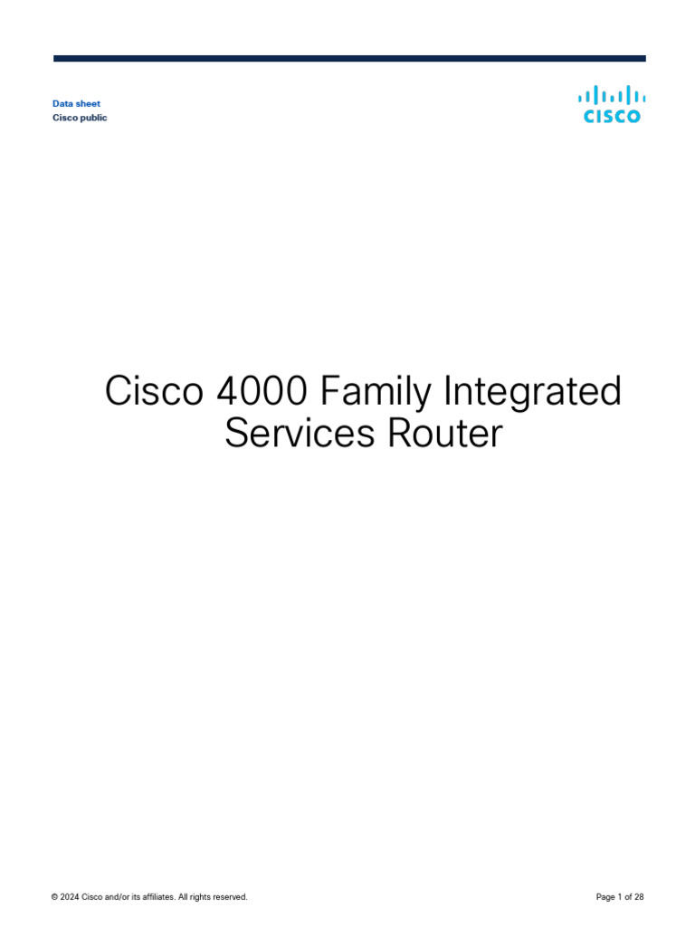 Cisco 4400 Series Family | PDF | Computer Network | Router (Computing)