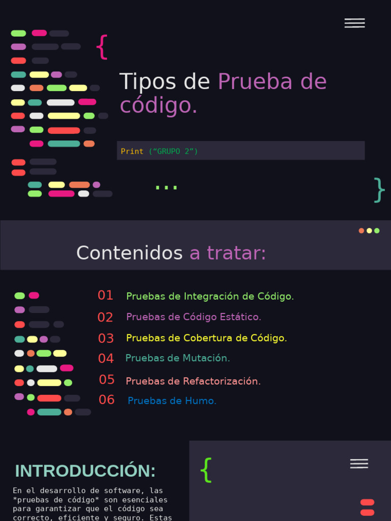 Tipos de Pruebas de Código Esenciales | PDF | Software | Ingeniería de ...