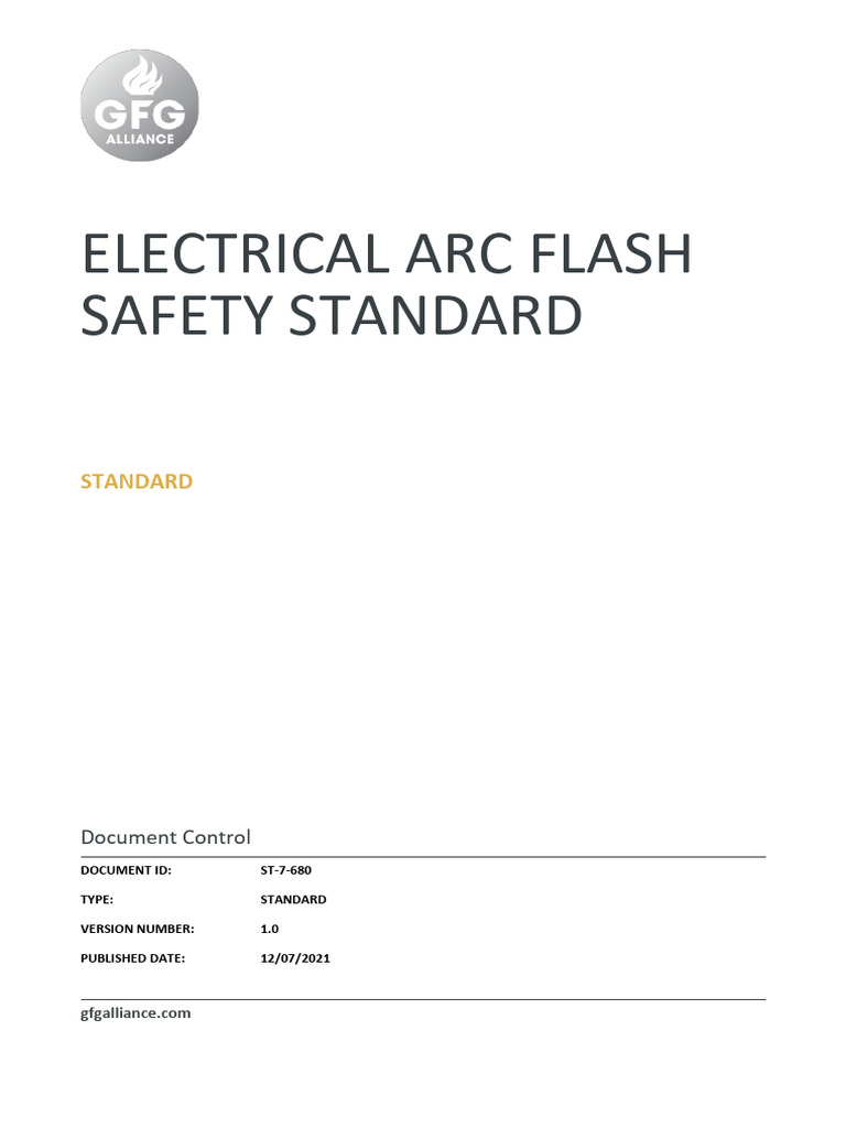 Electrical Arc Flash Safety Standard | PDF | Personal Protective ...